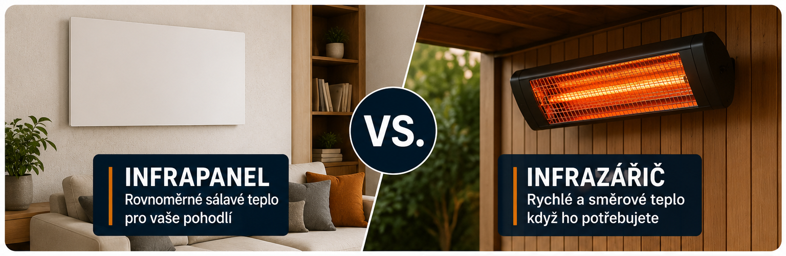 Infrapanel vs. infrazářič