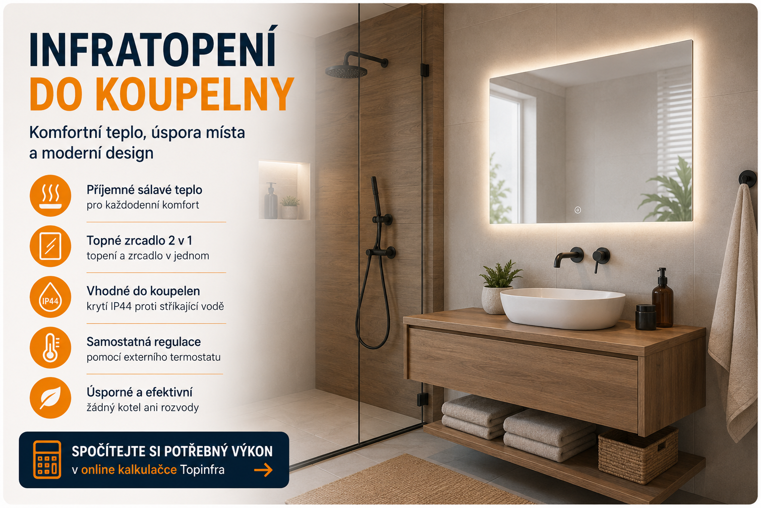 Infratopení do koupelny