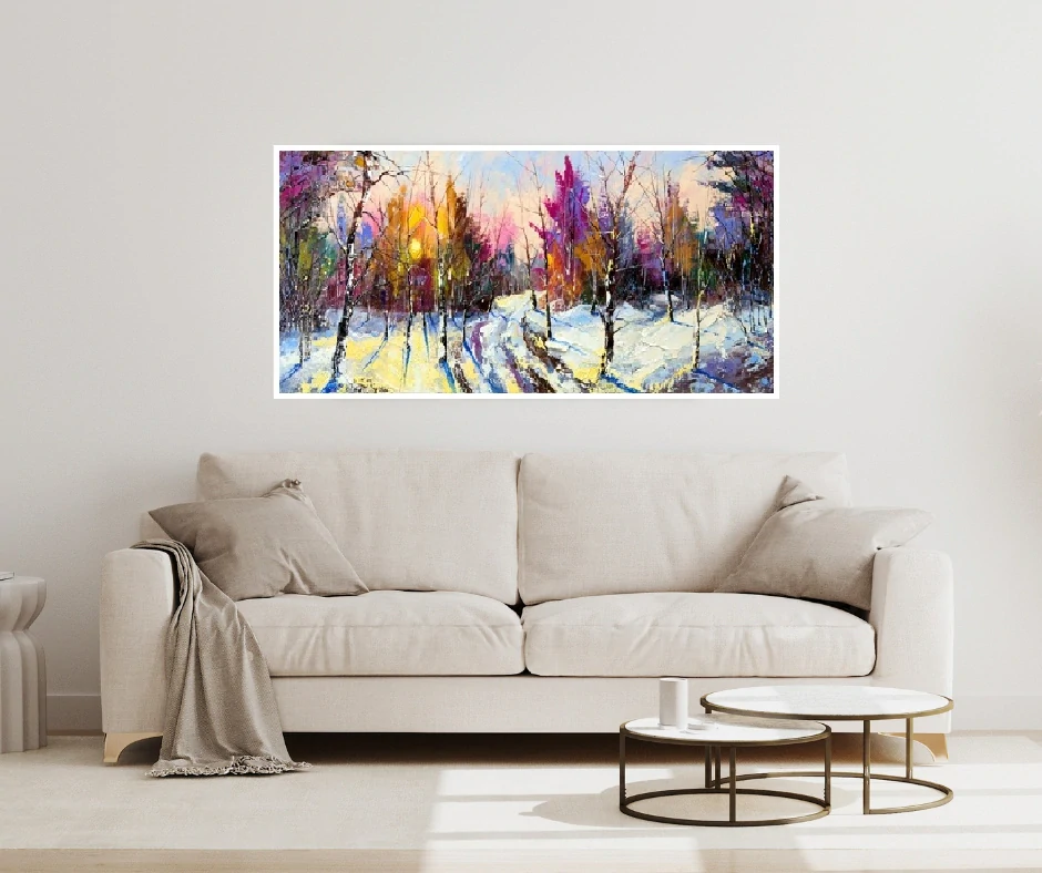 Topný obraz 800W-13 - s bílým rámem