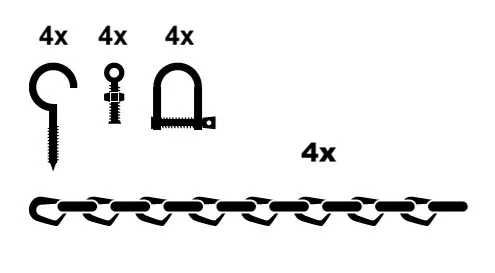 Stropní sada pro zavěšenou montáž